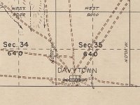 Davytown 1947 BLM map  Excerpt from old map showing Daveytown